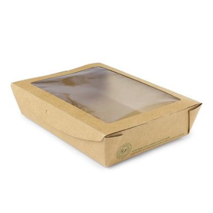 Picture of CASE OF (300) VEGWARE LARGE WINDOW SALAD BOX 39OZ/1100ML