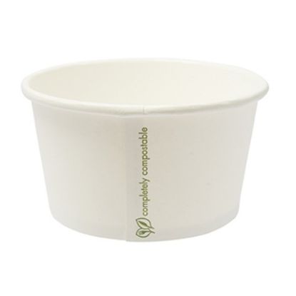 Picture of COMPOSTABLE KRAFT SOUP CONTAINER 12oz WHITE (PACK OF 25)