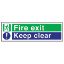 Picture of FIRE EXIT KEEP CLEAR RIGID 150X450MM