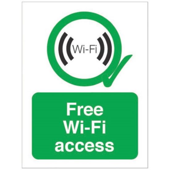 Picture of FREE WI-FI ACCESS S/ADHESIVE SIGN 200X150MM