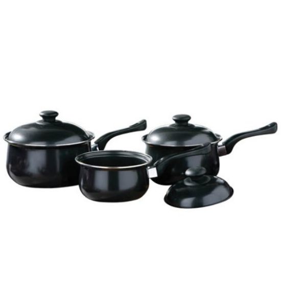 Picture of 3 PIECE SAUCEPAN SET BLACK BELLY (161820CM)  *p