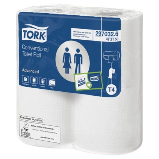 Picture of TORK TOILET ROLL 2ply 124X96MM 320SHT WHITE (36)