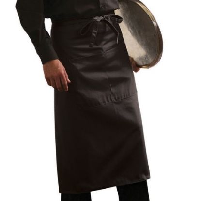 Picture of BISTRO WAIST APRON WITH FRONT POCKETS 80cm BLACK