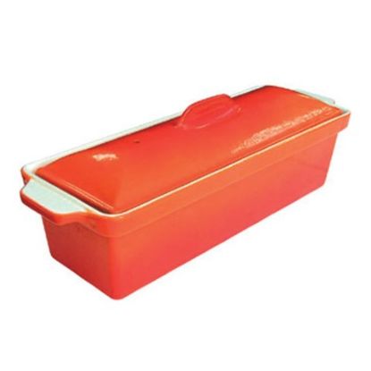 Picture of CAST IRON TERRINE DISH 1.7LTR 34X10CM ORANGE