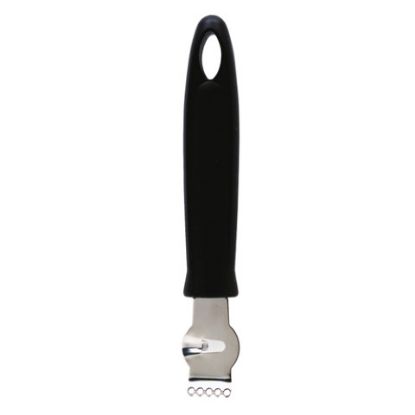 Picture of BLACK HANDLED STAINLESS STEEL BLADED ZESTER 16.5cm