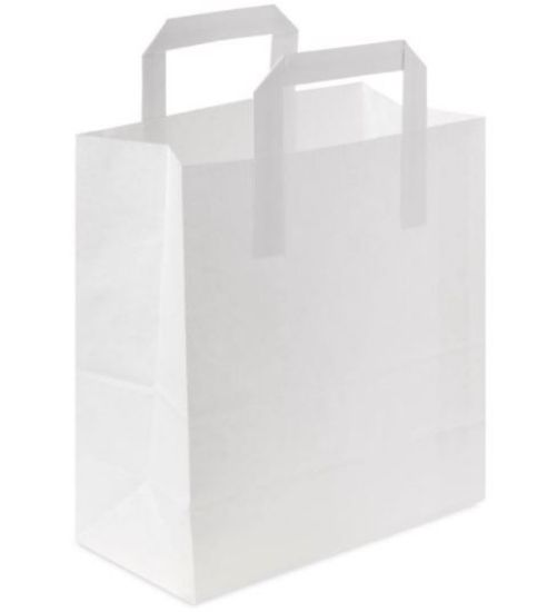 Picture of PAPER CARRIER BAG SMALL WHITE 7x10x8.5" (250)