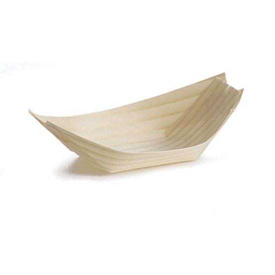 Picture of DISPOSABLE WOODEN BOAT LARGE 13.5x8.5cm (50)