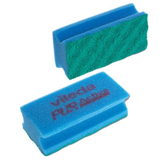 Picture of VILEDA PURACTIVE HIGH FOAM SCOURER BLUE (PACK OF 10)