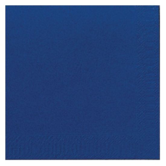 Picture of PACK OF 125 DUNI TISSUE DINNER NAPKIN 40CM 3PLY DARK BLUE *P