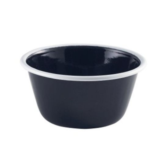 Picture of DEEP ENAMEL PIE DISH ROUND BLACK 17.5oz