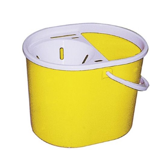 Picture of LUCY OVAL MOP BUCKET & SIEVE 15LTR YELLOW