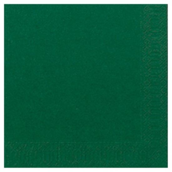 Picture of PACK OF 125 DUNI TISSUE LUNCH NAPKIN 33CM 2PLY DARK GREEN