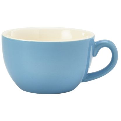 Picture of GENWARE PORCELAIN BLUE BOWL SHAPED CUP 17.5CL 6oz (6)