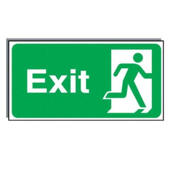 Picture of JANGRO FINAL FIRE EXIT MAN RUNNING RIGHT RIGID 150X300MM