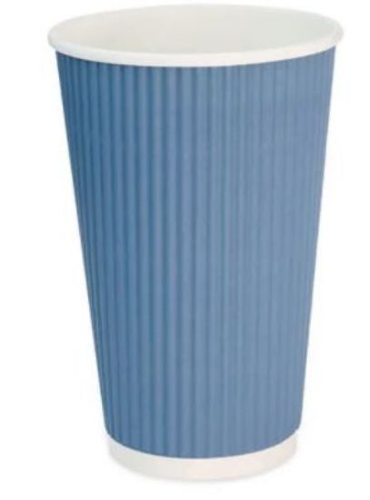 Picture of CASE OF 500 BLUE 16oz SIGNATURE PAPER TRIPLE WALL COFFEE CUP