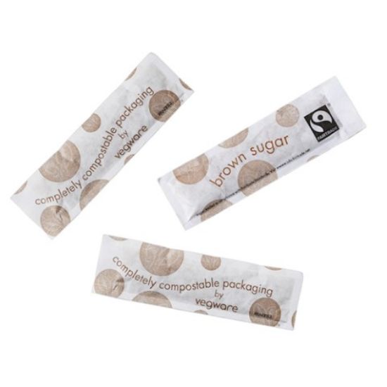 Picture of VEGWARE FAIRTRADE BROWN SUGAR STICKS (1000)