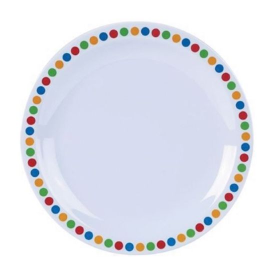 Picture of CHILDRENS MELAMINE PLATE 16CM COLOURED CIRCLES