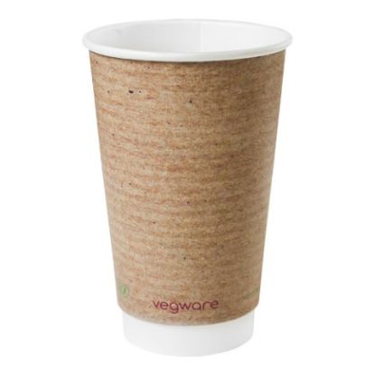 Picture of VEGWARE KRAFT DOUBLE WALL HOT CUP 16oz 89 SERIES (PACK OF 20)