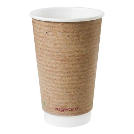 Picture of VEGWARE KRAFT DOUBLE WALL HOT CUP 16oz 89 SERIES (PACK OF 20)