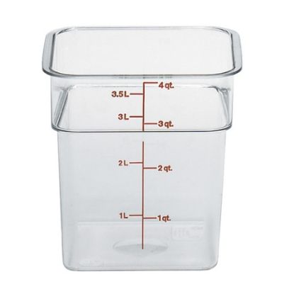 Picture of CAMBRO 4QT 3.8LTR POLYCARBONATE FOOD STORAGE CONTAINER 185x185x187