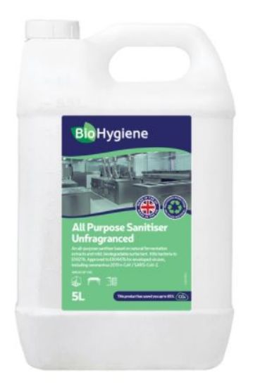 Picture of BIO HYGIENE UNFRAGRANCED SANITISER 5L (SINGLE)