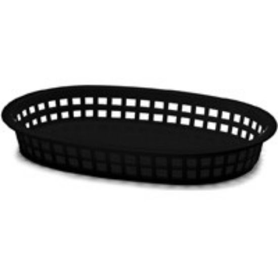 Picture of SIDE ORDER POLYPROPYLENE OVAL BASKET 26.5X18X4CM BLACK