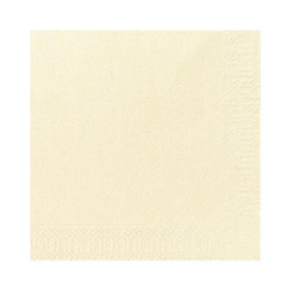 Picture of PACK OF 125 DUNI TISSUE LUNCH NAPKIN 33CM 2PLY CREAM