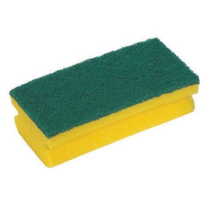 Picture of JANGRO ABRASIVE EASIGRIP SPONGE SCOURING PAD YELLOW/GREEN X 1