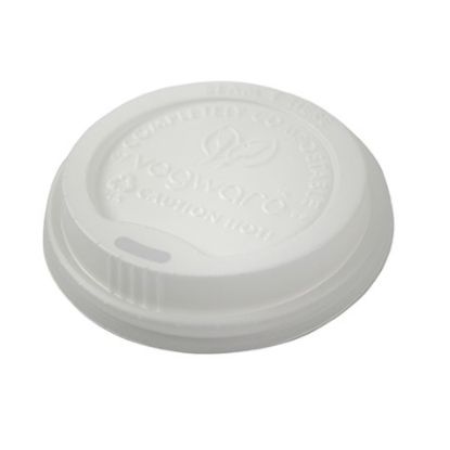 Picture of PACK OF (100) 89MM CPLA HOT CUP LID WHITE FITS 10-20OZ *P