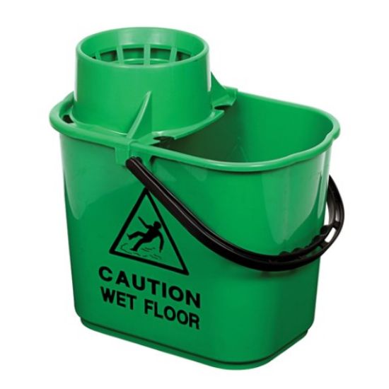 Picture of DUO-HYGIENE 15 LTR BUCKET GREEN