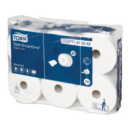 Picture of TORK SMARTONE JUMBO ROLL 207MTR 1150 SHT WHITE 2PLY T8 (6)