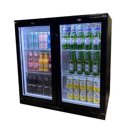 Picture of HALLCO DOUBLE HINGED DOOR BOTTLE COOLER BLACK