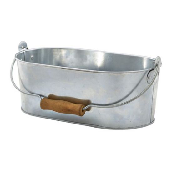 Picture of TABLE CADDY OVAL GALVANISED STEEL 24x15x12cm