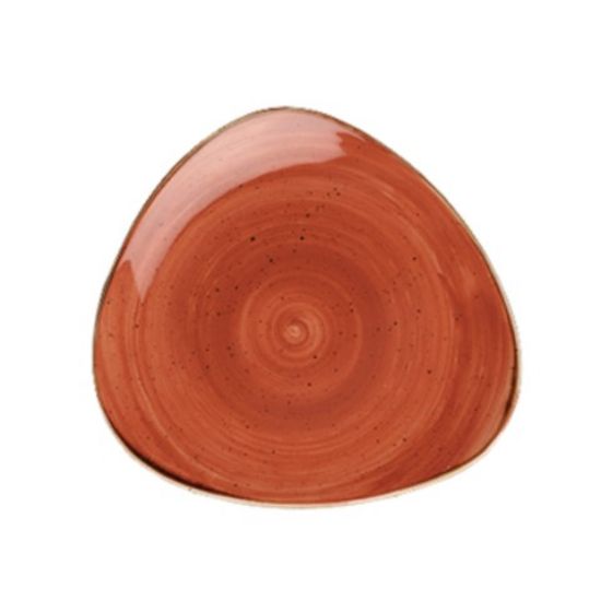 Picture of CASE OF 12 STONECAST TRIANGULAT PLATE 9" SPICED ORANGE