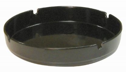 Picture of BLACK ROUND MELAMINE ASHTRAY 7"