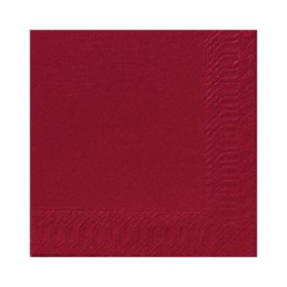 Picture of PACK OF 125 DUNI TISSUE LUNCH NAPKIN 33CM 2PLY BORDEAUX