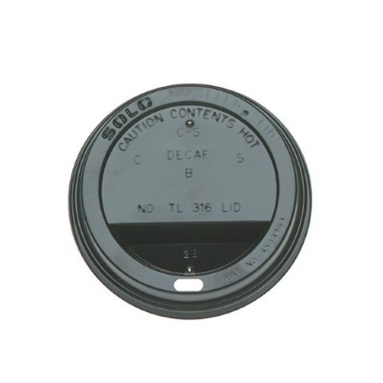 Picture of DRINK THRU LID FOR CAFFE 12/16OZ CUP BLACK x 100