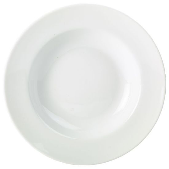 Picture of GENWARE PORCELAIN WHITE SOUP PLATE/PASTA DISH 23CM 9" (6)