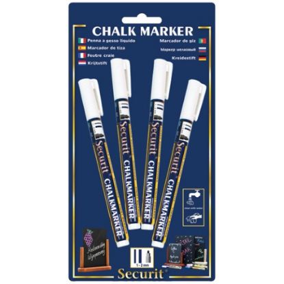 Picture of WHITE CHALK MARKERS SMALL (PK4)