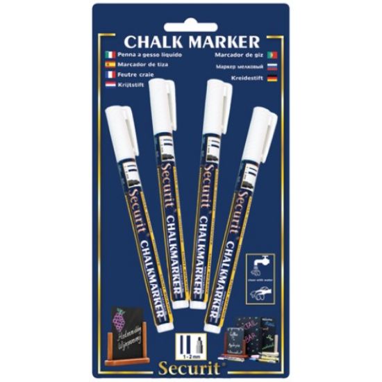 Picture of WHITE CHALK MARKERS SMALL (PK4)