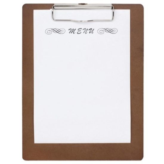 Picture of WOODEN MENU PRESENTATION CLIPBOARD A4 