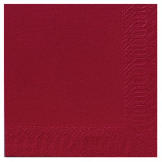 Picture of PACK OF 125 DUNI TISSUE DINNER NAPKIN 40CM 3PLY BORDEAUX *P