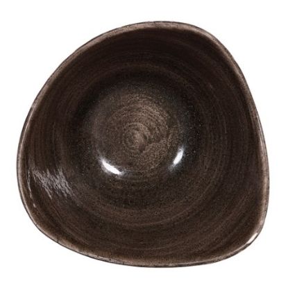 Picture of STONECAST TRIANGLE BOWL 6" PATINA IRON BLACK (12) *P