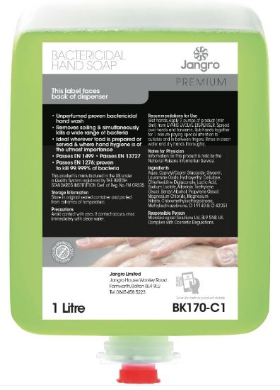 Picture of JANGRO PREMIUM BACTERICIDAL HAND SOAP 1 LITRE CARTRIDGE (SINGLE)