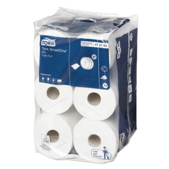 Picture of SMARTONE MINI JUMBO ROLL 620 SHEETS 111MTR WHITE 2 PLY T9 (12)