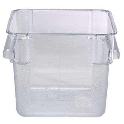 Picture of POLYCARBONATE 5.7LTR SQUARE FOOD STORAGE CONTAINER WITH ETCHED MEASUREMENTS