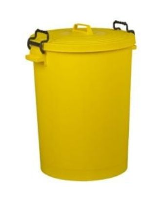 Picture of FOOD GRADE BIN WITH LID 110LTR YELLOW