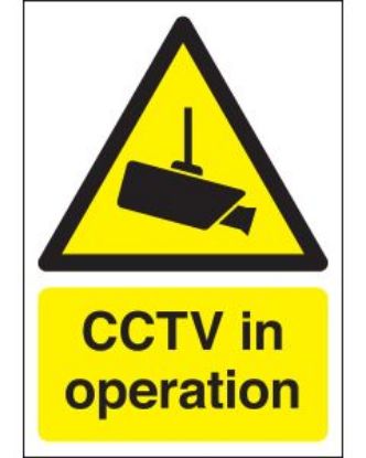 Picture of CCTV IN OPERATION 210X148 RIGID