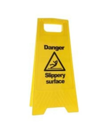 Picture of DANGER SLIPPERY SURFACE A FRAME 68 MM X 300MM