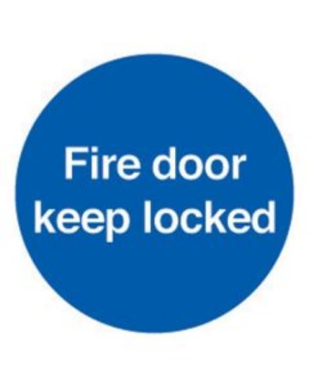 Picture of FIRE DOOR KEEP LOCKED 100X100 RIGID